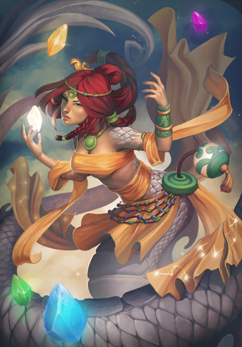 leafaske:Nu Wa from Smite :)It was nice to paint a full illustration again.