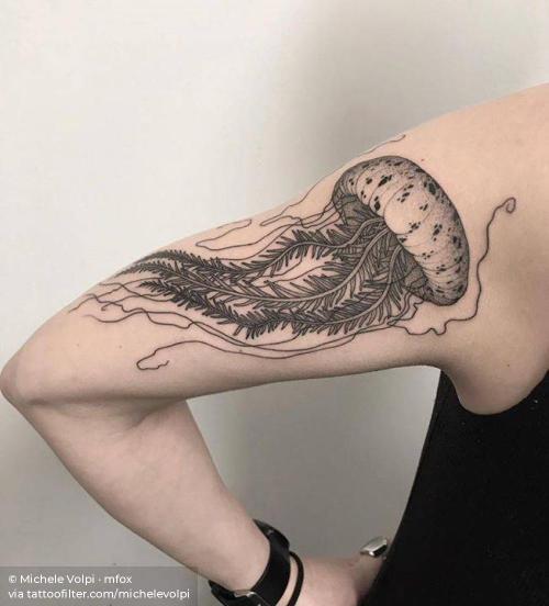 By Michele Volpi · mfox, done in Rapagnano.... animal;big;facebook;illustrative;jellyfish;line art;michelevolpi;nature;ocean;tricep;twitter