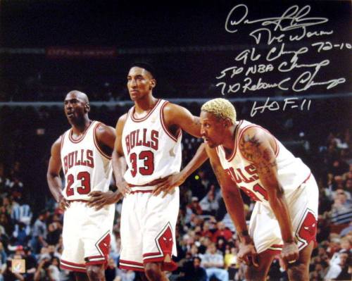 Michael Jordan, Scottie Pippen, Dennis Rodman (via The Michael Jordan Block on Yardsellr)