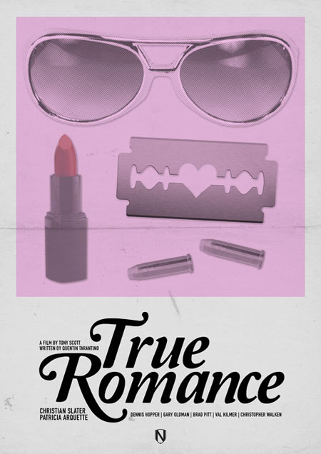 True Romance film poster 1993. Stayed up last night with this Tony Scott adaptation of Quentin Taran