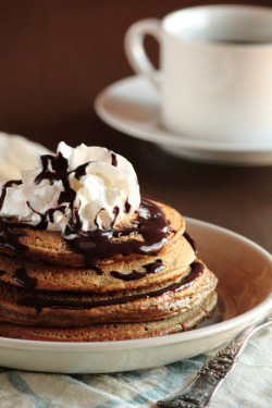 r2&ndash;d2:  Cappuccino Pancakes with Mocha Syrup by (pastryaffair) 