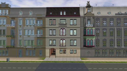 Stuck House [CC FREE]The tenement building consists of 4 furnished apartments, the highest one being