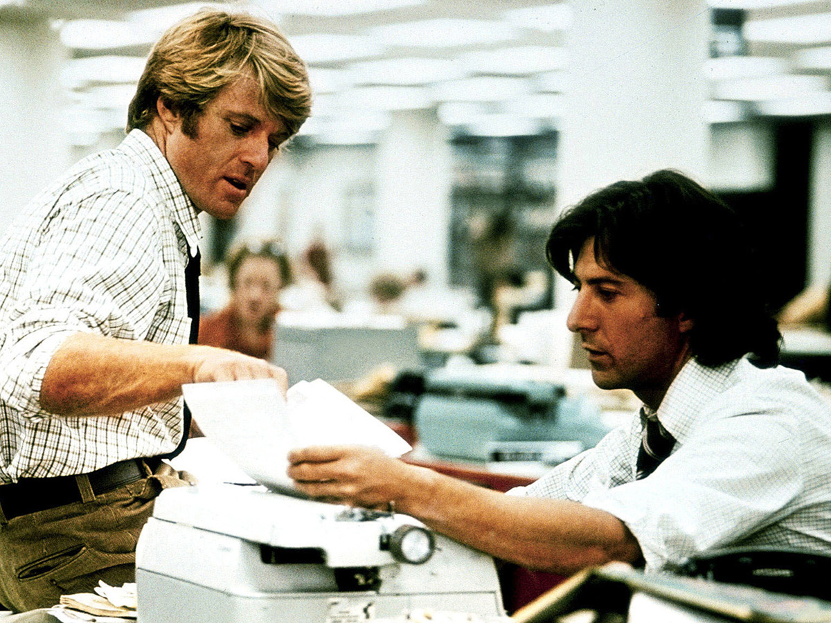 Turner Classic Movies — Robert Redford and Dustin Hoffman in ALL THE...