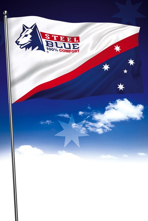 Would you fly our Steel Blue flag on the back of your ute or at your house?