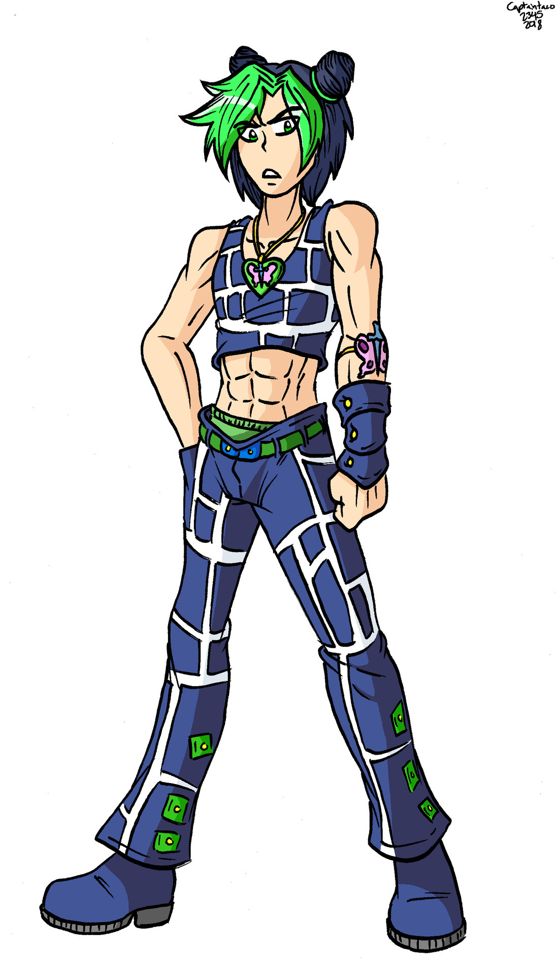 Jolyne Kujo genderswap! I think this is the first Jojo girl I’ve done so far. Commission