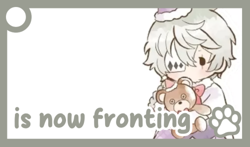 A green communication card of Nikolai. The text reads: 'is now fronting'