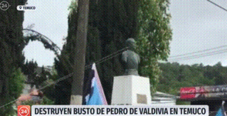 kropotkindersurprise:October 2019 - Indigenous protesters in Chile pulled down a statue of conquista