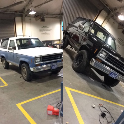 Before and after a few Bronco II upgrades