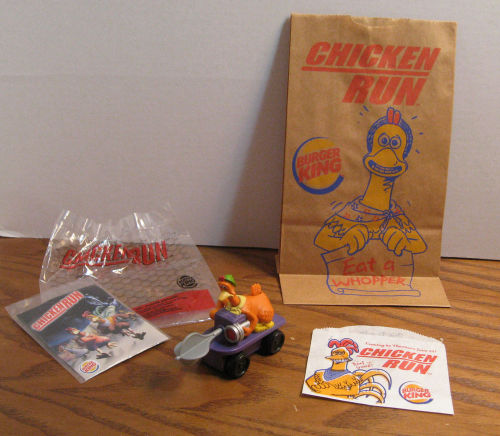 Chicken Run Burger King kid’s meals, 2000