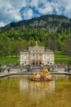 do-not-open-til-christmas:  allthingseurope: Linderhof Palace, Germany (by Jean-Jacques Cordier) Where Ludwig would go to escape the cares of State. 