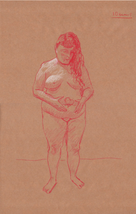 10 minute sketch from an online life drawing session