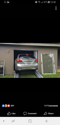 superheroes:some of my fave examples of hialeah ingenuity amidst hurricane irma preparations  Yeah the BMW E30 deserves to be inside though, look at that thing 😍😍