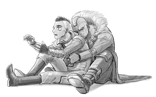 I remember he cried only once. I didn&rsquo;t turn around to face him that time.Young!Kraglin and Yo