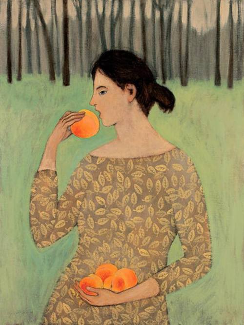 windypoplarsroom: Brian Kershisnik &ldquo;Eating Peaches&rdquo;