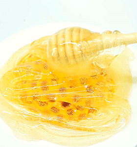 copingskillz: sensorys: honeybee slime!  @honeypaws