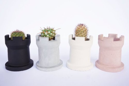 zaiguu-etsy:Castle Rook Planter //PricksAndProjectsWhere do you put royalty?IN THE F*___ CASTLE