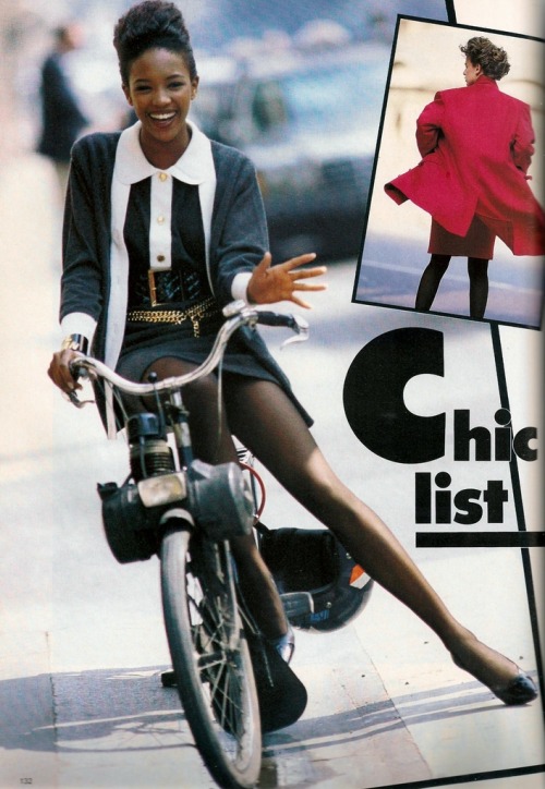 saloandseverine: UK Vogue October 1987, Chic List Naomi Campbell by  Neil Kirk 