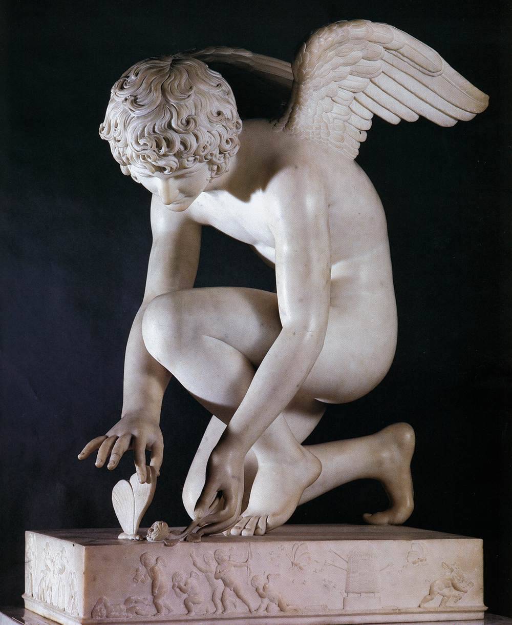 centuriespast:   CHAUDET, Antoine-DenisCupid Presenting a Rose to a Butterflyc. 1802Marble,