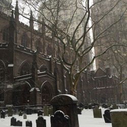 czhorrorshow:#cemetery #NYC #snow #yay