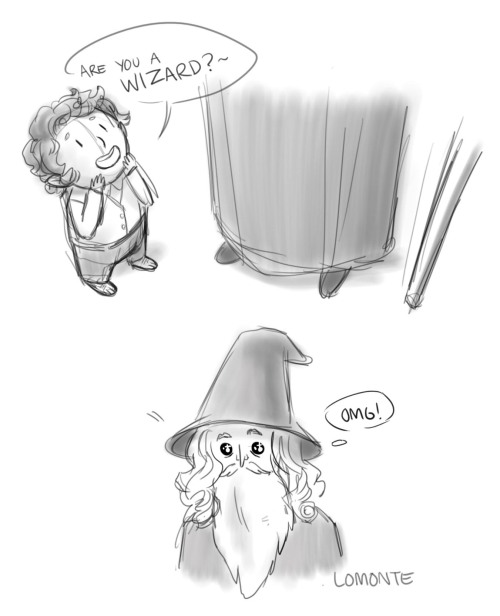 lomonte: Gandalf discovering hobbits this one is actually two years old but I never posted it, still funny tho 