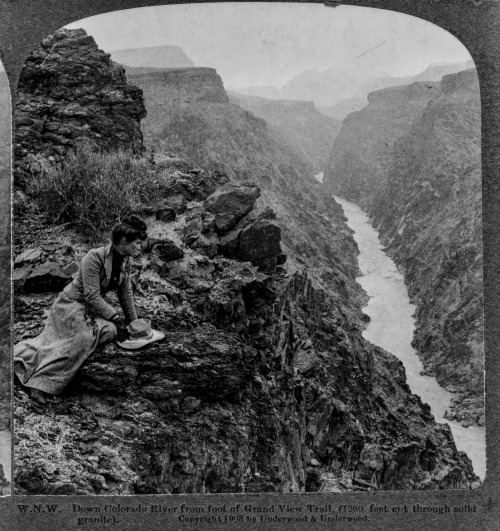 onceuponatown:  Exploring the Grand Canyon of the Colorado Requires the Appropriate Day Wear, 1903. 