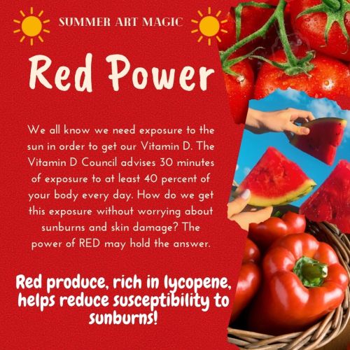 Summer Art Magic: RedWe may often think of the color red and it’s association with the summer 