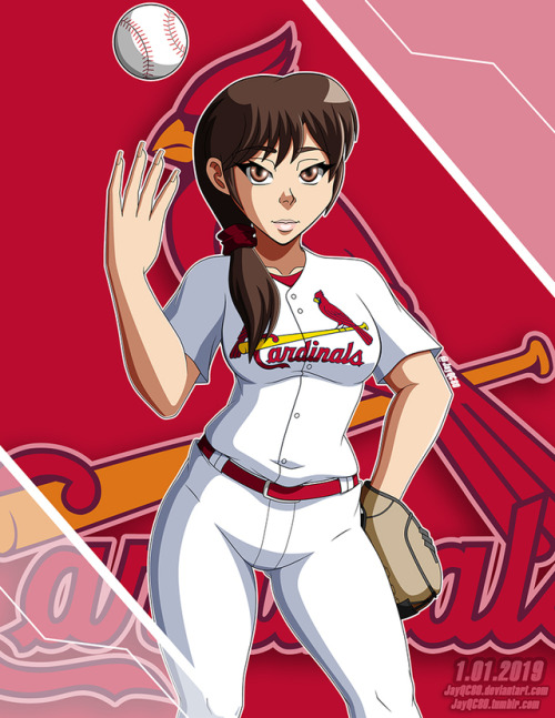 Kasumi Tendo of (Ranma ½) with St. Louis Cardinals gear.Thanks for stopping by, if you like what you