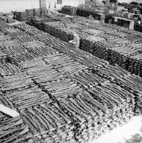 Anonymous. Captured German ‘Karabiner 98k’ Rifles at Stavanger, Norway. 1945