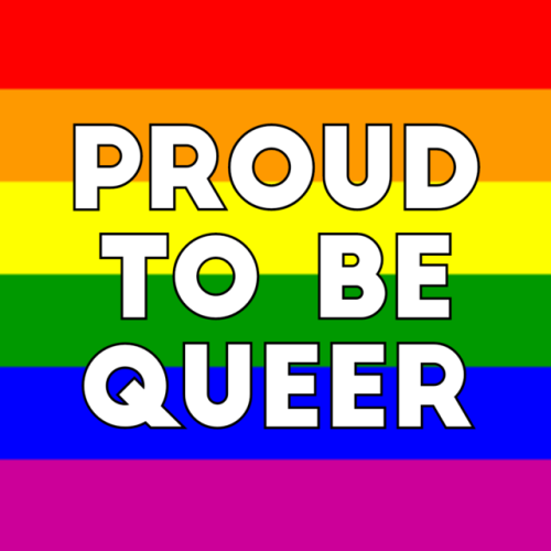 genderqueerpositivity:(Image description: four images with a rainbow flag background and text on top