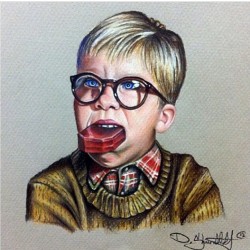 inkfreakz:  Drawing by @drewshurtleff #art #artist #artists #artwork #ralphie #achristmasstory #drawing