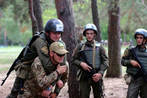 ariesmark:Ukrainian national guard training Get those filthy Russians out of Ukraine!