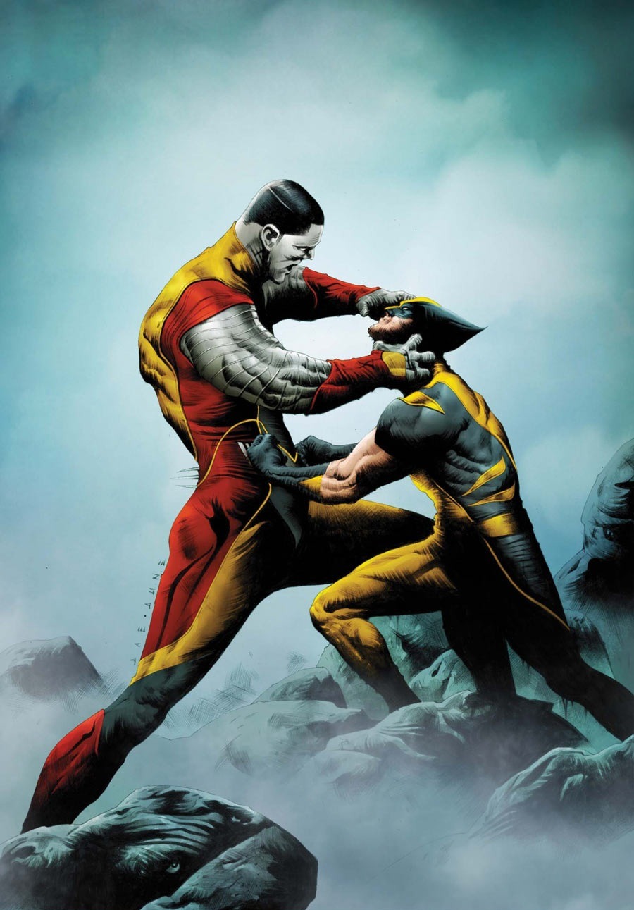 towritecomicsonherarms:  Wolverine and chums by Jae Lee 