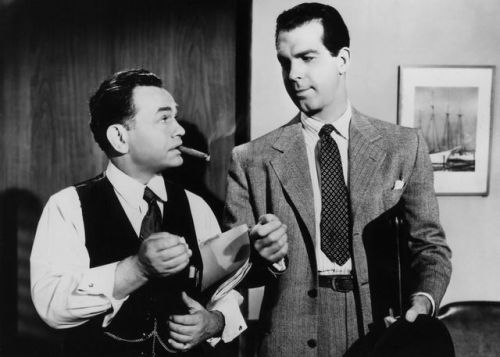 nickdesilsky:Edward G. Robinson and Fred Macmurray in Double Indemnity, one of the best movies ever.