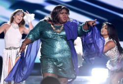 flyandfamousblackgirls:  Gabourey Sidibe perform onstage during the Teen Choice Awards 2015