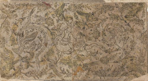 ornaments-of-the-world: Inhabited scrollwork India, Mughal or Deccan; c. 1600 Scrollwork of various 