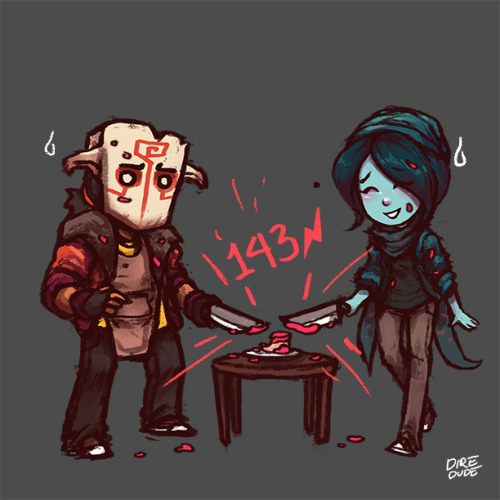 Happy Valentine’s, from the #casualdota heroes :)Wasn’t able to draw as much as I wanted to because 