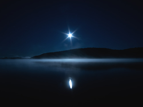 The moon over Rock Lake - Algonquin Provincial Park - Ontario, Canadawww.instagram.com/calebestphoto