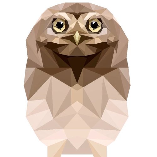 Low Polygon Owl #photoshop #owl #polygon