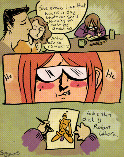 nikolasangria:  musebugsafterdark:  A doodle comic I decided to color.  @grumpyfart 