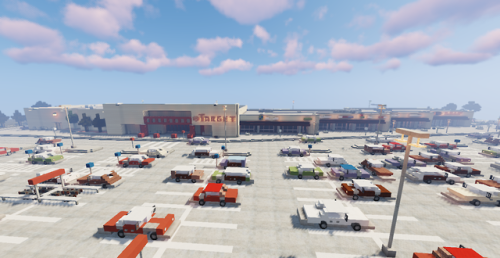 More shots of the Target/strip mall from the last build comparison.Took a bit of trial and error to 