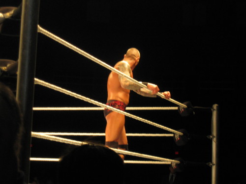 serenitywinchester:  The Miz vs. Randy Orton at a Raw live event in 2011.