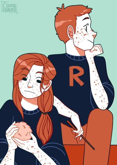 Ron and Ginny for Siblings Zine Vol. 2!! PDFs and limited copies still available!