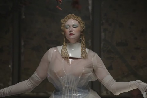 Gwendoline Christie Closing The Maison Margiela Spring 2024 Couture Show