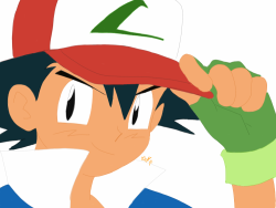 cheez-puf:  Drawing of Ash Ketchum from Pokemon