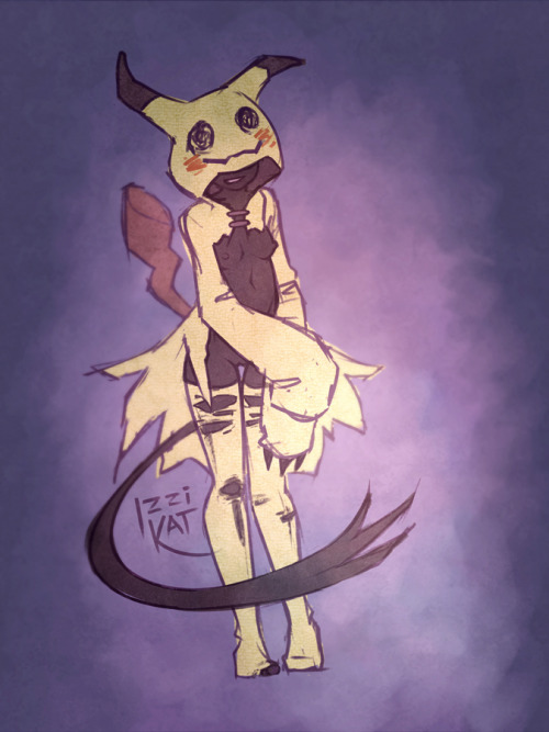 Sketchy concept for humanoid Mimikyu. Posted first to my Patreon, where I’ve got a sizeable ba