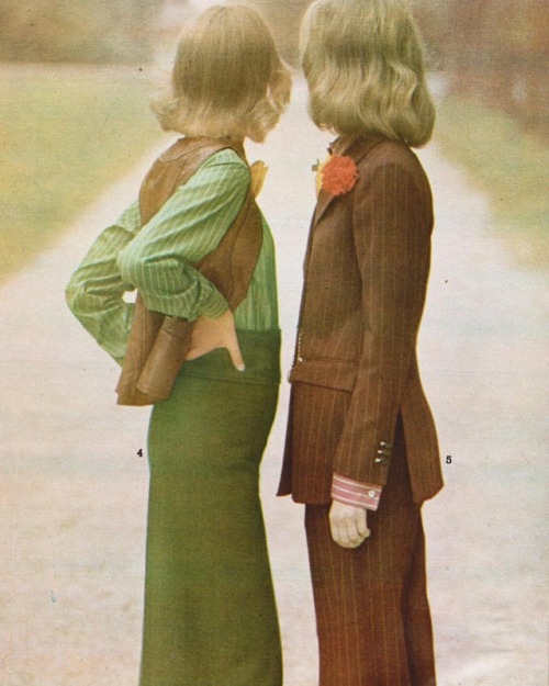 #Charvet outfit on the left and #Renoma on the rightScanned from #ElleFrance September 6 1971 #Peter