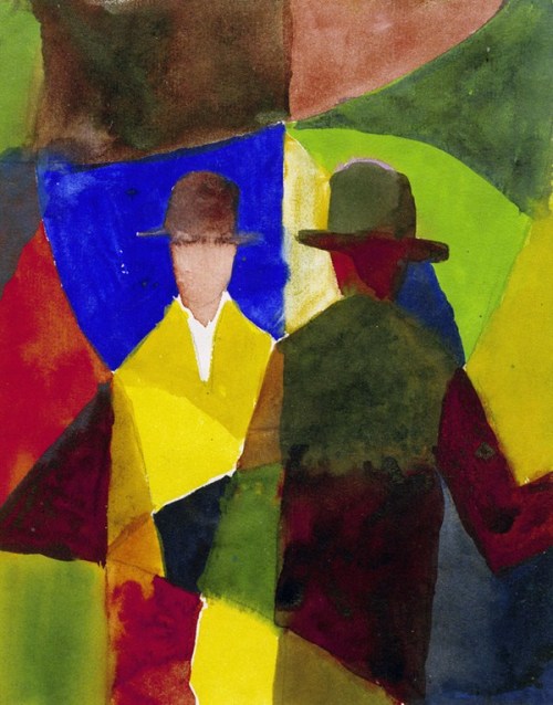 urgetocreate:August Macke, Mirror Image in Shop Window, 1913