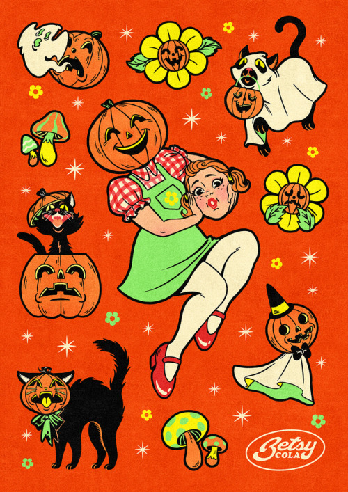 betsy-cola:  Kicking off spooky season with Ms. Jill-O-Lantern. Hope ya don’t lose your head at the pumpkin patch like she did! 🌼🎃🌼