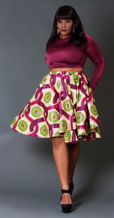 plussizeebony:Nakimuli Christmas Mambo Skirt