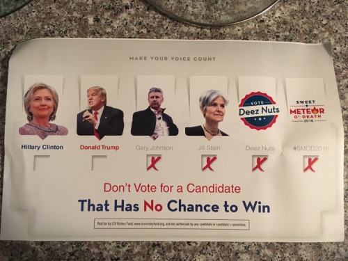 airyairyquitecontrary: 6thhouse: raptorific: I can’t believe I got a political ad that actuall